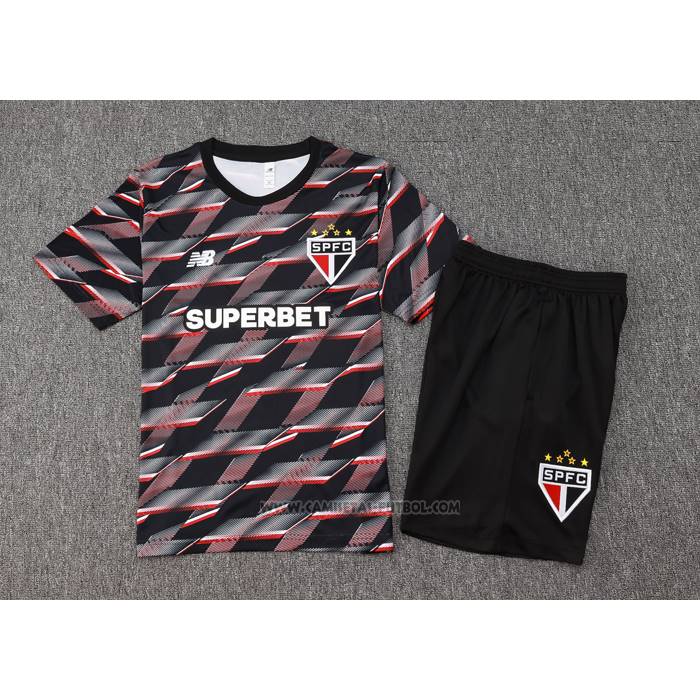 Chandal del Sao Paulo Manga Corta 2024-2025 Negro - Pantalon Corto
